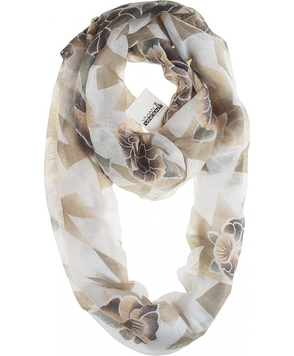 Vivian & Vincent Soft Light Elegant Sheer Infinity Scarf - C4 - CJ186X8HGDM