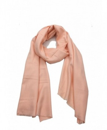 Tudelan Men and Women Classic Cashmere Scarves with Tassels Christmas Red Scarf - Pink - C6188QHZ99M