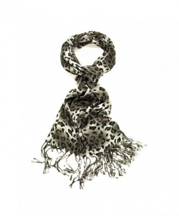 Elegant Leopard Animal Print Fringe in Fashion Scarves