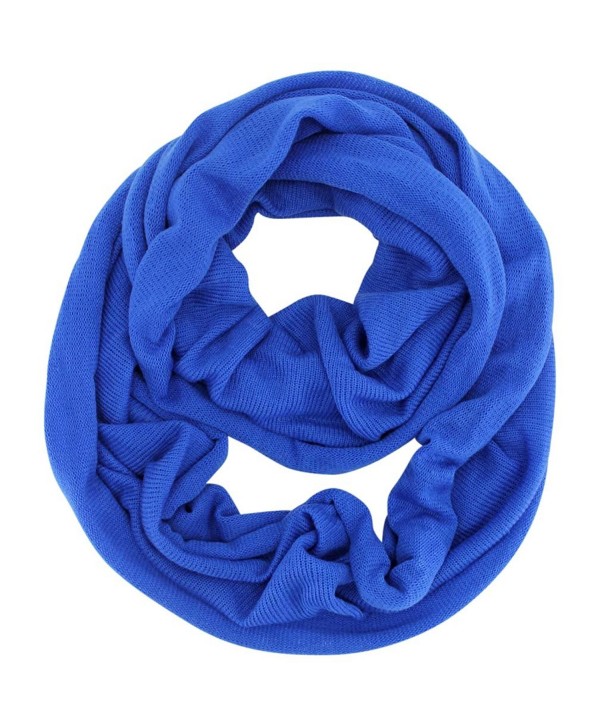 Classic Knit Winter Unisex Infinity Scarf - Blue - C211HRPRSGR