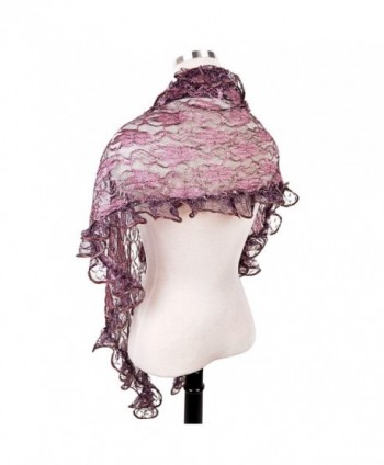 Elegant Sheer Floral Fashion Purple in Fashion Scarves