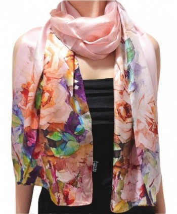 TONY CANDICE Womens Paintings Printed in Fashion Scarves