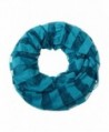 Cejon Women's Jersey Stripe Infinity Scarf - Teal - C51271FEFSB