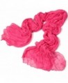 Women Candy Color silk chiffon scarf DZT1968 Wrap Shawl Pashmina Scarves - Hot Pink - CK129ZSCCDH