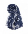 Lookatool Women Lady Butterfly Scarf Scarves Sun Protection Gauze Kerchief - Navy - C4127NKSMBP