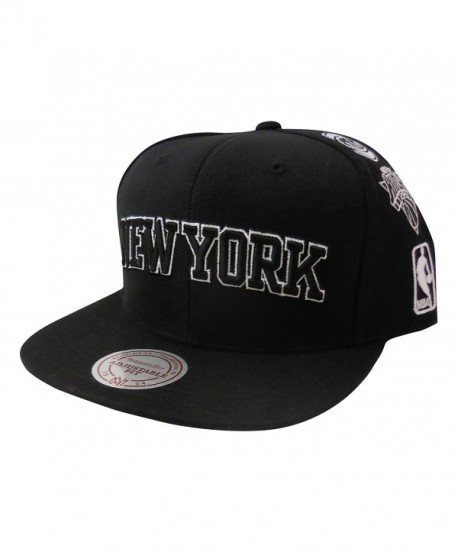 Mitchell & Ness Men's New York Knicks Team Logo History Adjustable Snapback Hat - Black - CE12N707UEA