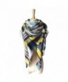 Synthiiz Soft Warm Tartan Plaid Scarf Shawl Cape Blanket Scarves Fashion Wrap - Green Yellow - CA185KAKHSM