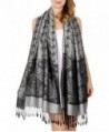 SERENITA Houndstooth paisley jacquard pashmina