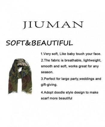 JIUMAN Womens Flowerlet Embroidery Tassels in Fashion Scarves