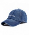 Choomon Unisex Cotton Denim Baseball Cap Adjustable Strap Low Profile Plain Hats - Dark Blue - CG182EUL0RM