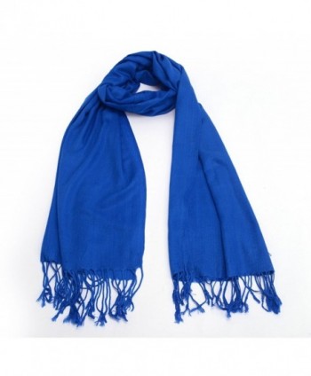 REINDEER Thick Solid Color Pashmina Shawl Scarf US Seller - Royal Blue - C312856VY1L