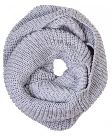 Simplicity Men / Women Knit Infinity Scarf- Solids & Patterned - Light Grey_b12100117 - CQ11B544U6R
