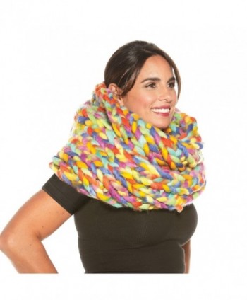 Women's Oversized Braided Infinity Scarf - CG188I67MIN