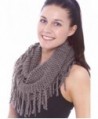 Simplicity Warm Infinity Scarf in Knitted Styles - Tassels_dk Grey - C911GLL898J