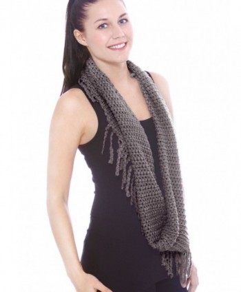 Unisex Infinity Circle Scarf Cable in Fashion Scarves