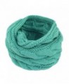 PUXIAN Unisex Chunky Oversized Knit Infinity Scarf Solid Colors Lightweight - Mint - CS12NS3A1WL