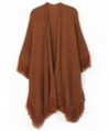 ScarvesMe Heathered Ruana with Soft Fringe - Rust - CC12LZB0B8F