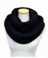 Spikerking Unisex Soft Thick Knitted Winter Warm Infinity Scarf - Black - C2125OGVYKV