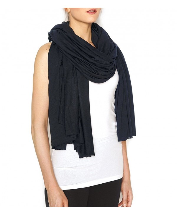 XL Oversize Supersoft 100% Modal Wrap- 58x82" Scarf / Shawl Le Noir (Black) - C2128OC8IV5