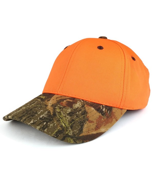 Trendy Apparel Shop Flourescent Bright Color Structured Hunting Safety Baseball Cap - Mossy Oak - CB18685ACGX
