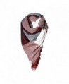 Burgundy/Navy/Cream Women Fashion Warm Winter Blanket Scarf Funky Monkey Scarves - CR1874TUDMC