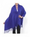 Alpine Swiss Women's Pashmina Button Up Shawl Cape Poncho Blanket Scarf Wrap - Blue - CN1284AERYN