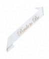 DreamLily Bride & Mummy To Be White Satin Sash Bachelorette Party Baby Shower Accessories XN03 - White Bride - CG183TG2745