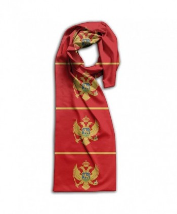 Montenegro Flag Scarf Scarfs Scarves Double Sided Printing - White - CV188UESNH2