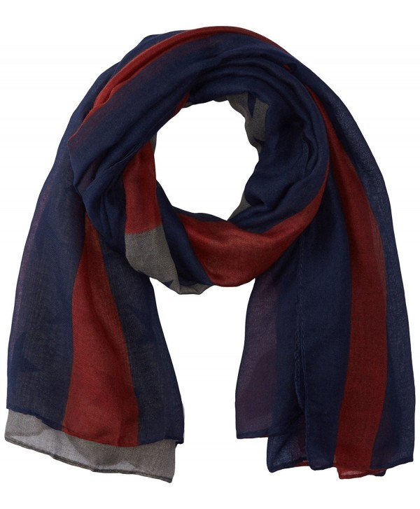 D&Y Women's American Flag Oblong Scarf - Navy - CY11YYVZOWR