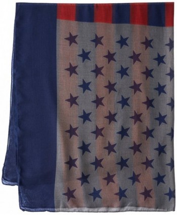 Womens American Flag Oblong Scarf