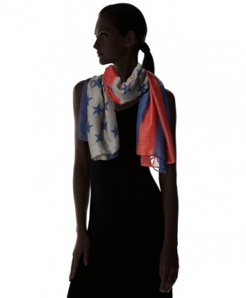 Womens American Flag Oblong Scarf in Fashion Scarves