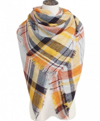 Waprincess Tartan Scarf for Women Winter Plaid Blanket Checked Scarves Wraps Shawl Gift - Plaids 19 - CQ12NSSCQ4N