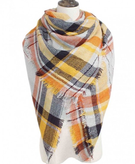 Waprincess Tartan Scarf for Women Winter Plaid Blanket Checked Scarves Wraps Shawl Gift - Plaids 19 - CQ12NSSCQ4N