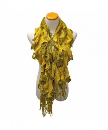 Mustard Yellow Feminine Ruffled Winter