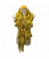 Mustard Yellow Feminine Ruffled Winter