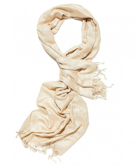 Ladies Cotton Scarf For Evening Dress Glittering Shawls Dressy Scarves For Women - honey gold - CA12N3XTMU4