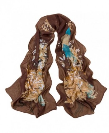 Reversible Voile Shawl 63&lsquo'20&lsquo' Women Scarf for Clothes Decorating - Coffee2 - CC12O0NHC0H