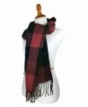 Tartan Multicolor Blanket Fashion Scarves - Pink Green Brown w Tassel - C212BZJA7O9