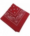 Printing Head Scarf Cotton Small Square Hair Wrap Burgundy for Women Men - CM1802Y822W