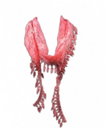 Simply Noelle Dainty Vintage Lace Scarf - Pink - CL182WMAL0L