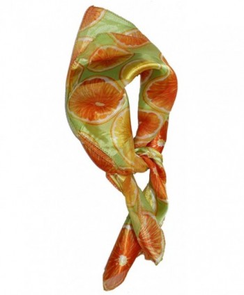 Ted and Jack - Summertime Fresh Fruit Silk Feel Neckerchief Scarf - Orange - CF12CNQPG9P