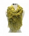Yellow Olive Two Tone Fringed Infinity