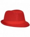 MLN Men's Mesh Fedora Red - C1128NQ2EUD