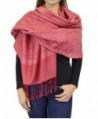 Belle Donne Jacquard Paisley Pashmina Soft Elegant Wrap Shawl Stole Scarf - Fuschia Pink - CU129949NU7