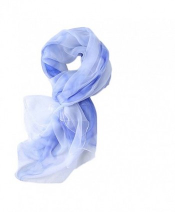 S&S Women's Lightweight Silk Feeling Infinity Scarves Large Long Shawl Wrap - 02-sky Blue - CP184X7Z4X8