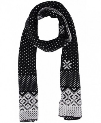 Womens Winter Chunky Crochet Snowflake in Fashion Scarves