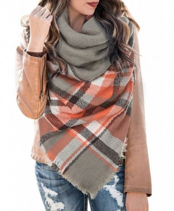 Womens Plaid Blanket Scarf Winter Soft Tassel Scarfs Gorgeous Wrap Shawl By Chuanqi - Style-04 - CC187I4XU9T