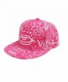 Kemilove Fashion Vintage Baseball Flat Bill Hat Hippie Eye Hiphop Adjustable Cap - Pink - CV12IFQ3Z0T