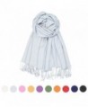 Stylish Silky Scarf Pashmina Solid Shawl Women love Fashion Wrap Silk Stole - Gray - CV1876W0LT8