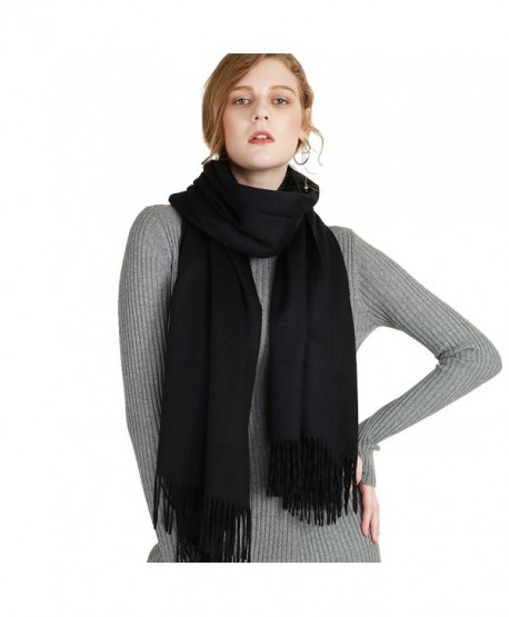 Luxurious Men and Women's 100 % Cashmere cosy and stylish scarfs 63"x12" - Black - CK187I0C3I7